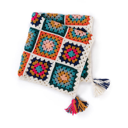 Bernat Crochet Granny A-Go-Go Blanket Vintage White