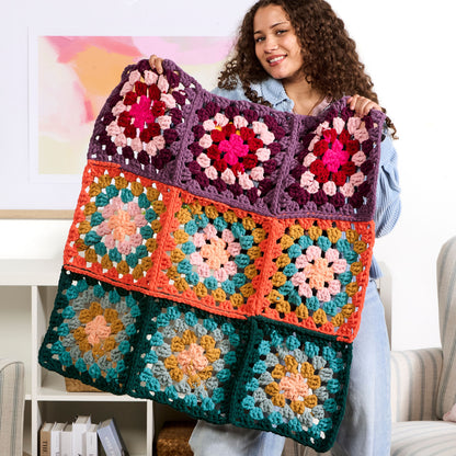 Bernat Crochet Granny Square Bright Baby Blanket Bernat Crochet Granny Square Bright Baby Blanket