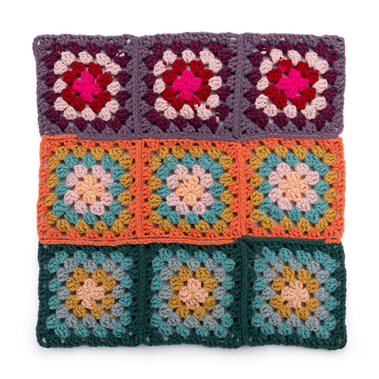 Bernat Crochet Granny Square Bright Baby Blanket