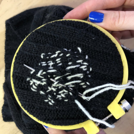 Step 3: creating vertical woven lines