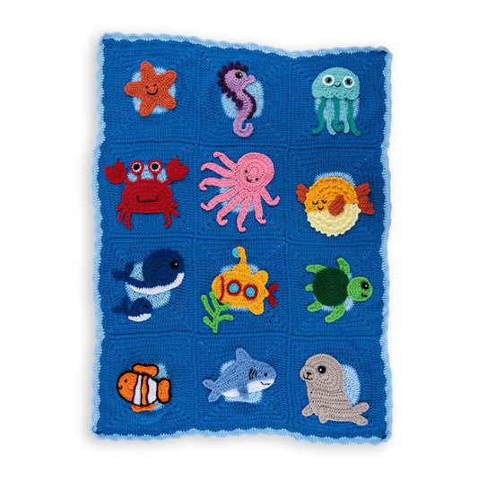 Red Heart Under the Sea Crochet 168飞艇全国统一开奖记录体彩开奖结果 Blanket